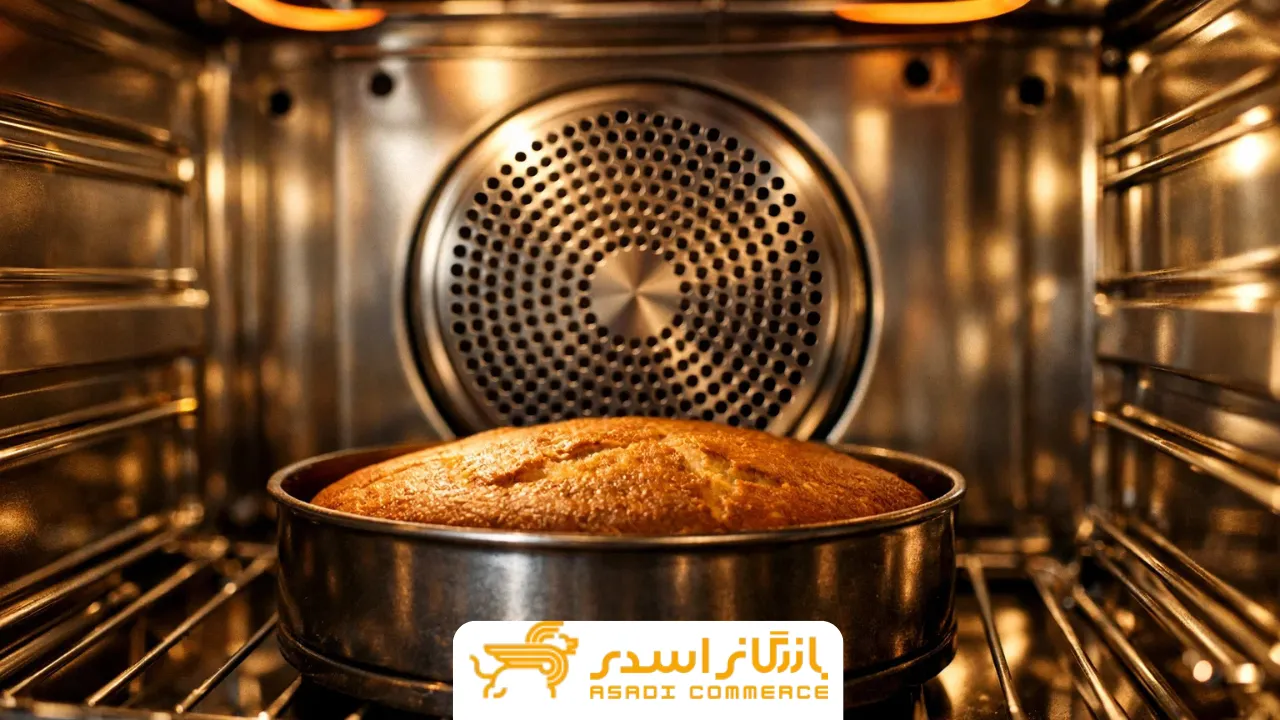 عکس پخت کیک با فر برقی